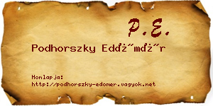 Podhorszky Edömér névjegykártya